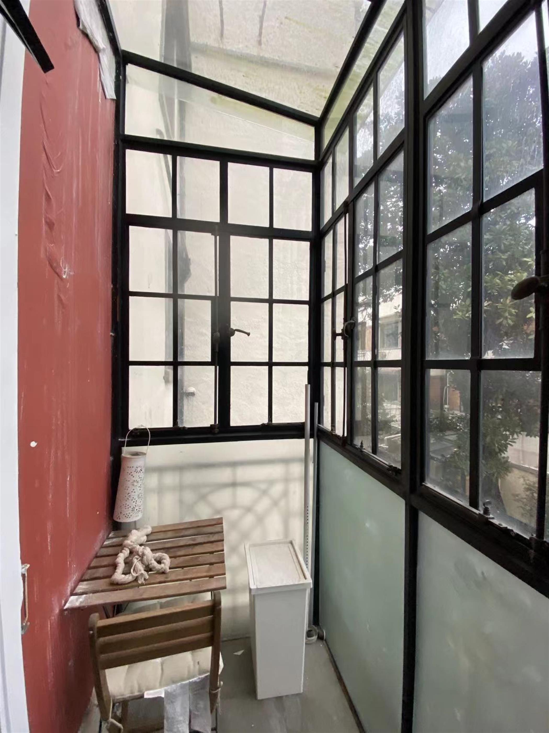 back balcony Classic 1BR FFC Apartment for Rent in Shanghai