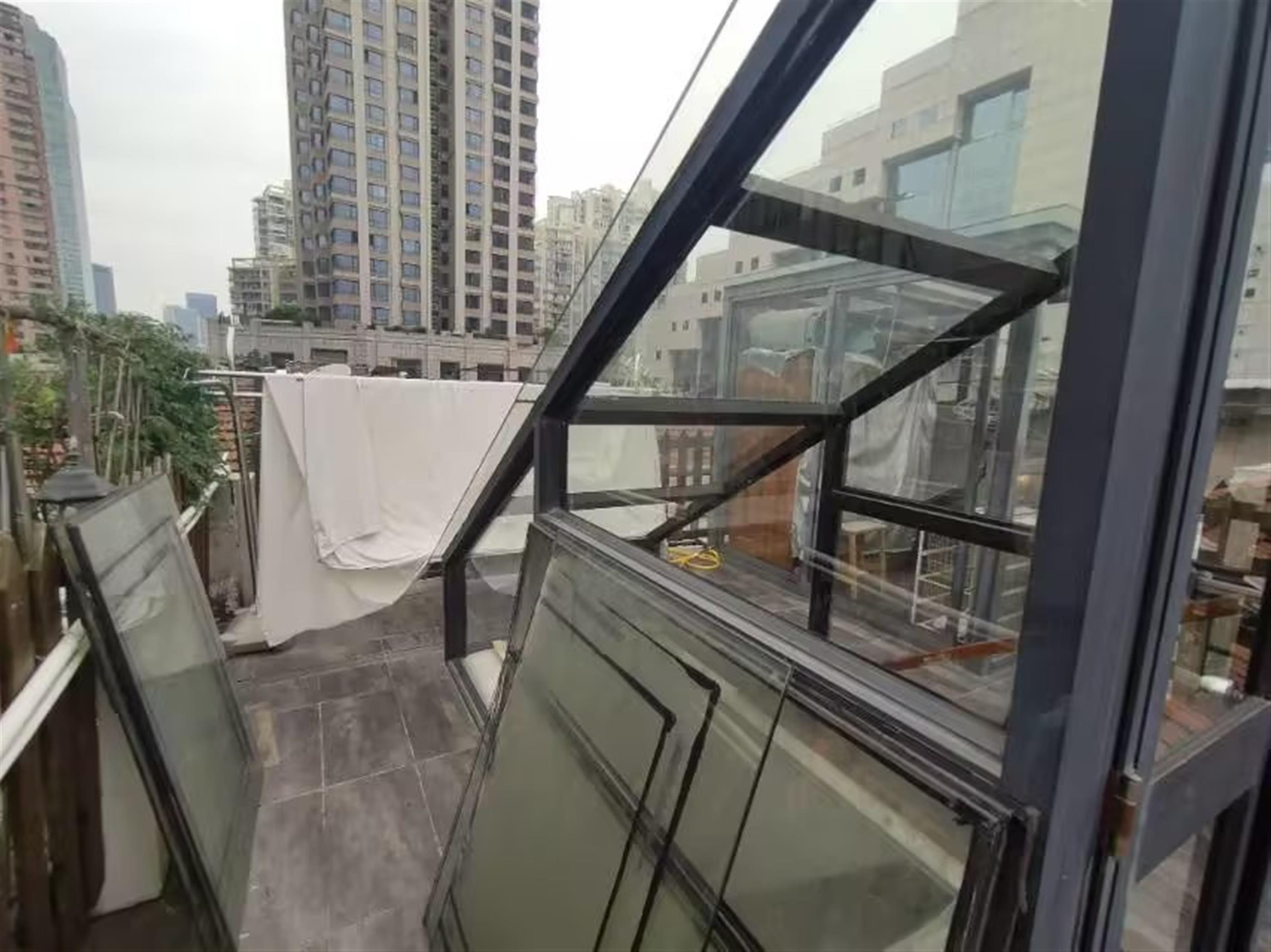 roof terrace *** For Sale *** 3-Floor 5-Room Nanjing W Rd Lane House in Shanghai