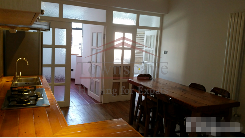 apartment rent Shanghai 2 BR Lane House apartment near line 1 Changshu rd