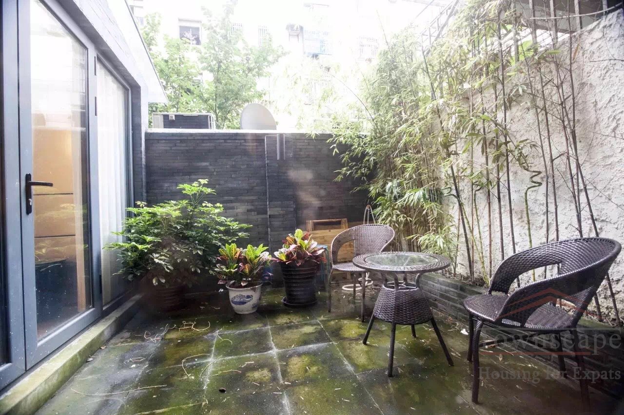 rent apartment garden shanghai Charming 2BR Lane House + Terrace in French Concession Area