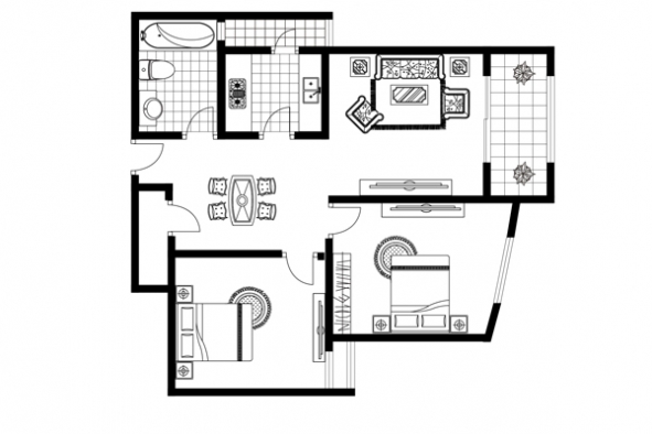  Modern 2BR Apartment in Gubei Golden Street area