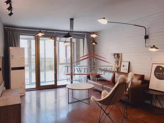  Modern 3BR Apartment with Big Terrace in Shanghai